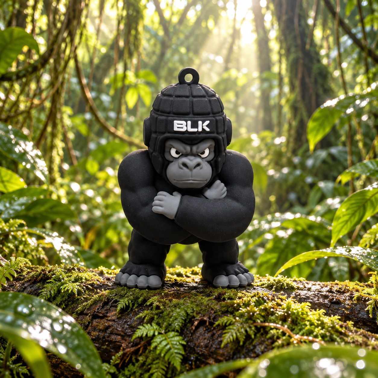 造型吊飾-BLK叢林戰猩(鐵壁隊長)
