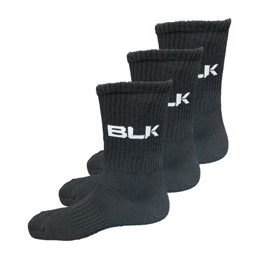 BLK中筒襪(三雙入)-黑色
